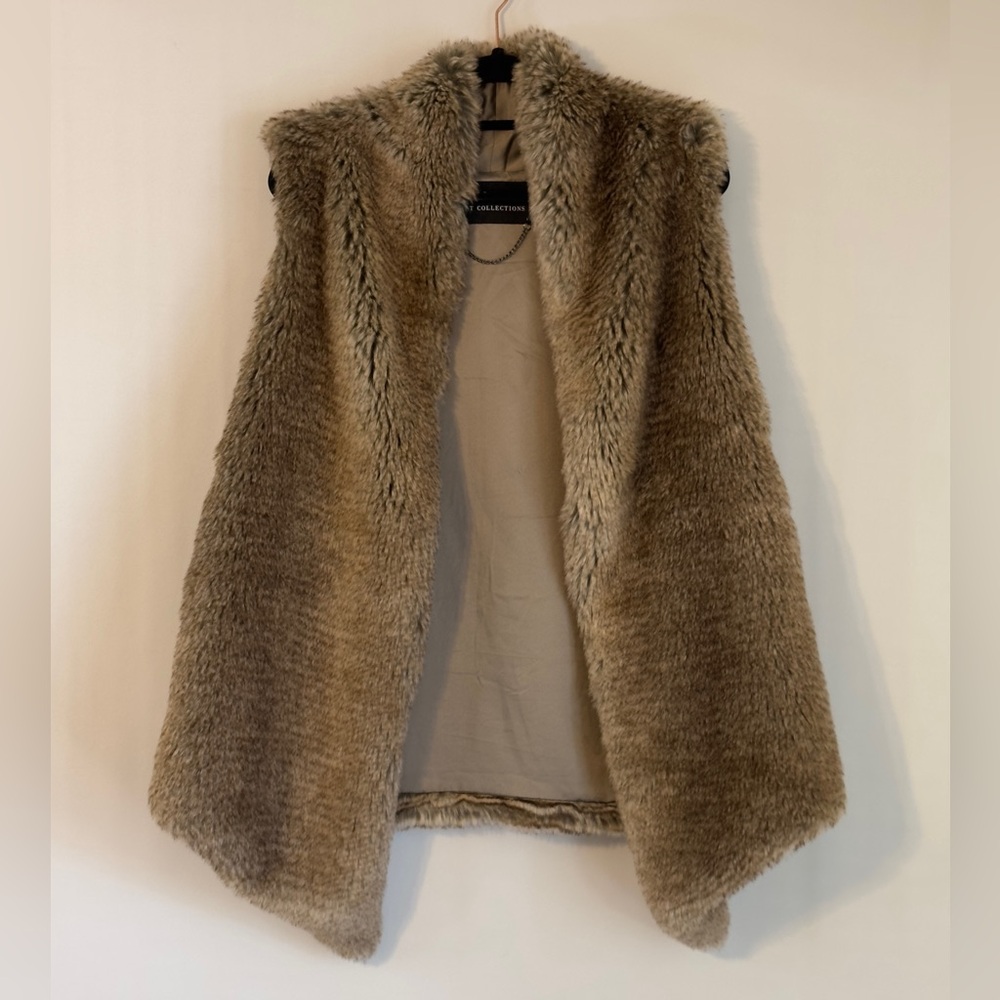 Faux Fur Vest Brown Tart Collections Large